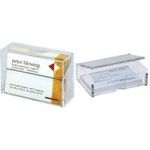 sigel Visitenkarten-Box, Acryl, glasklar, mit Deckel mit Griffmulde, für bis zu 80 Karten bis 90 x 58 mm (VA112)