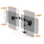 Monitor Halterung SELECT für 2 Monitore, Tischbefestigung (509523)
