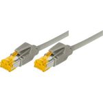 Patchkabel S/FTP, PiMF, Cat 6a, grau, 10,0 m Für 10 Gigabit/s, halogenfrei, mit Leoni-Kabel und Hirosesteckern TM31 (70710)