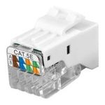 Wentronic Goobay CAT 5e KeyStone RJ45 Jack, UTP ungeschirmt, 100 MHz - Anschluß: toolless SNAP-IN (95739)