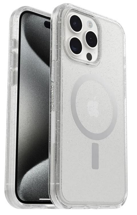 OtterBox Symmetry MagSafe Hülle für iPhone 15 Pro Max Stardust transparent (77-93089)