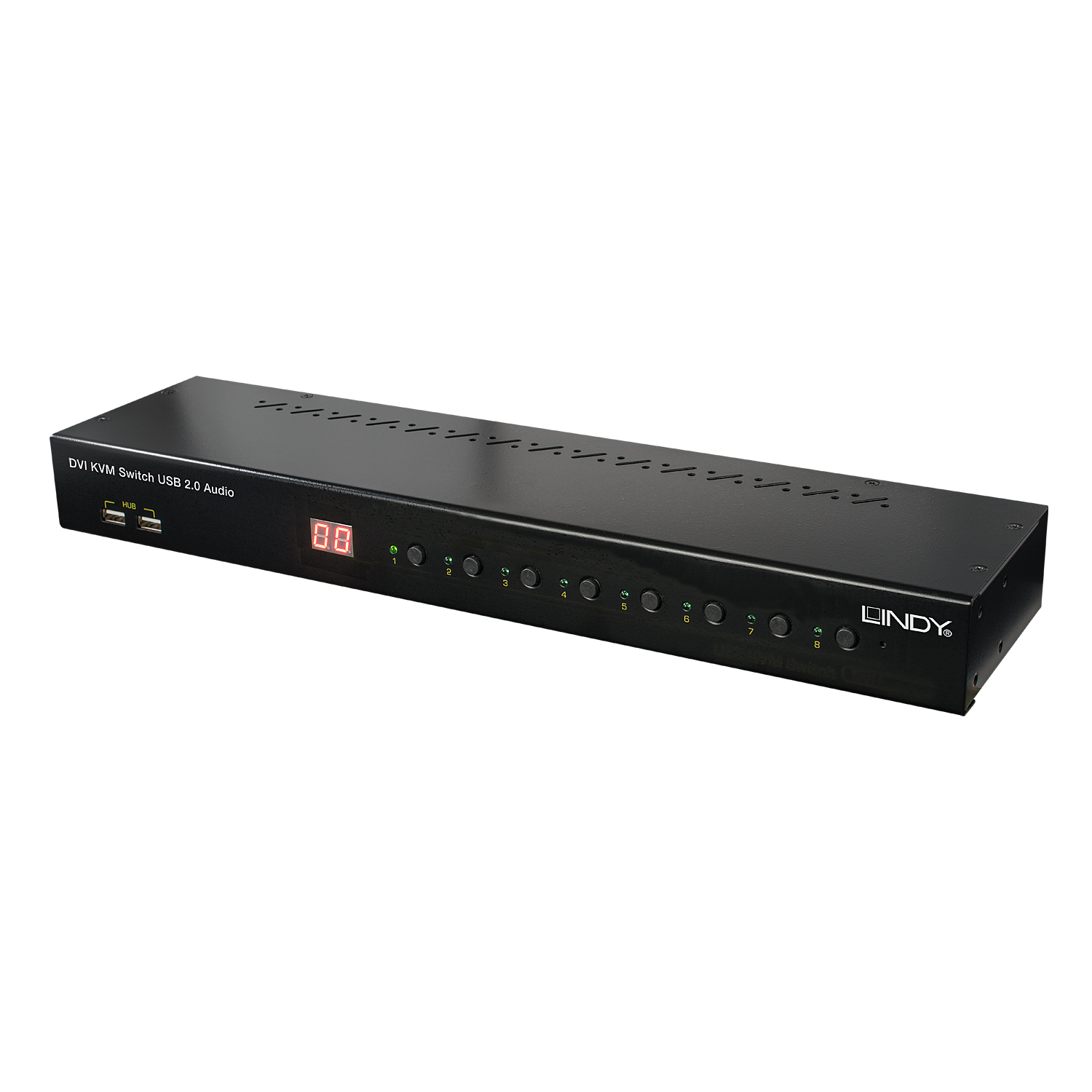 LINDY KVM Switch Pro USB Audio DVI-I 8 Port 19\" USB 2 DVI Audio