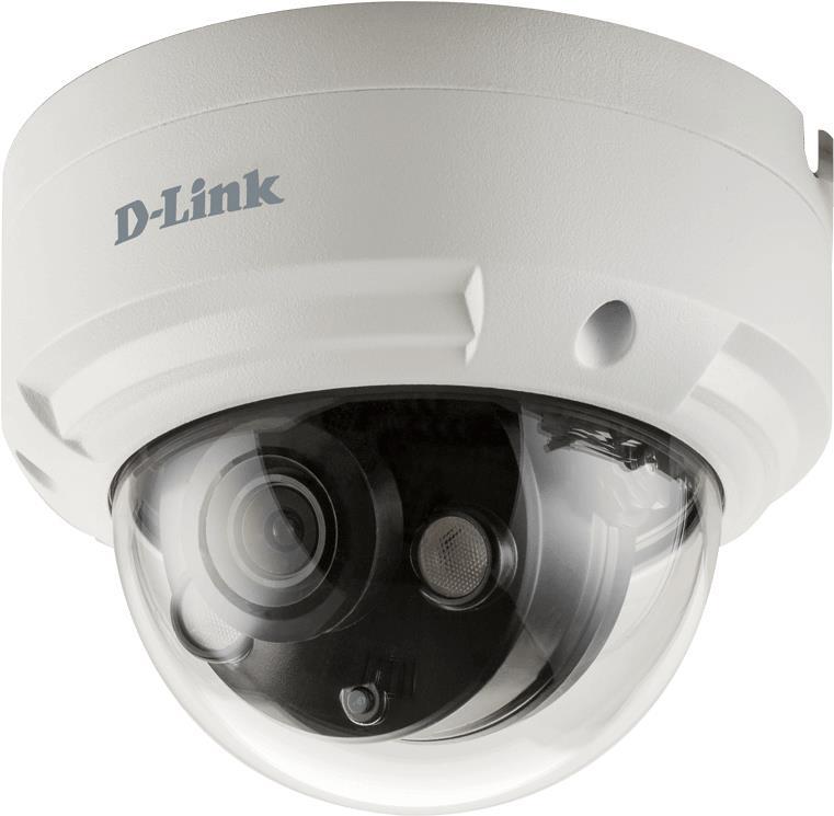 D-Link DCS 4612EK - Netzwerk-Überwachungskamera - Kuppel - Außenbereich - Vandalismussicher / Wetterbeständig - Farbe (Tag&Nacht) - 2 MP - 1920 x 1080 - LAN 10/100 - MJPEG, H.264, H.265 - PoE Class 3 (DCS-4612EK)