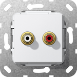 GIRA 4845699. Buchsen-Typ: RCA. Produktfarbe: Weiß (4845699)