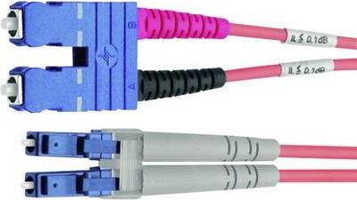 Telegärtner Glasfaser LWL Anschlusskabel [1x SC-Stecker - 1x LC-Stecker] 50/125µ Multimode OM4 1 m Telegärtner (L00890A0080)