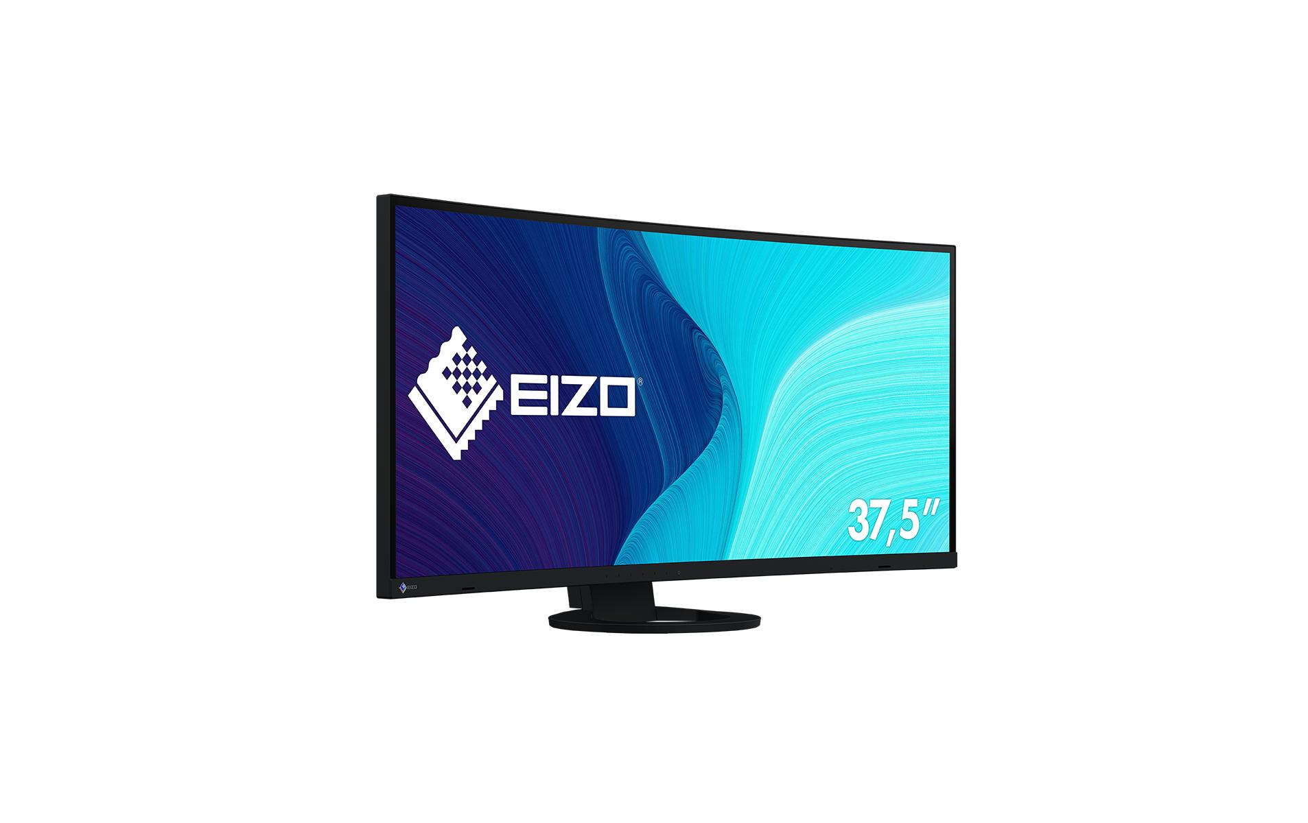 EIZO FlexScan EV3895-BK - Mit FlexStand - LED-Monitor - gebogen - 95.3 cm (37.5") - 3840 x 1600 UWQHD+ @ 61 Hz - IPS - 300 cd/m² - 1000:1 - 5 ms - 2xHDMI, DisplayPort, USB-C - Lautsprecher - Schwarz [Energieklasse E]