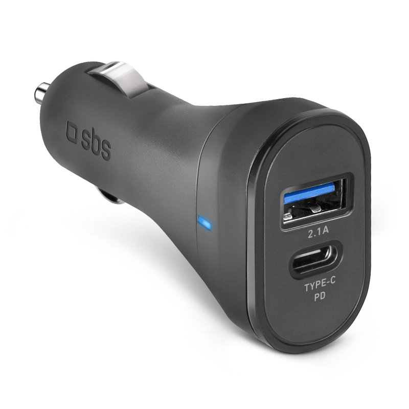 SBS TECRTC1USB2AUL KFZ-Ladegerät USB-C 5 V Schwarz