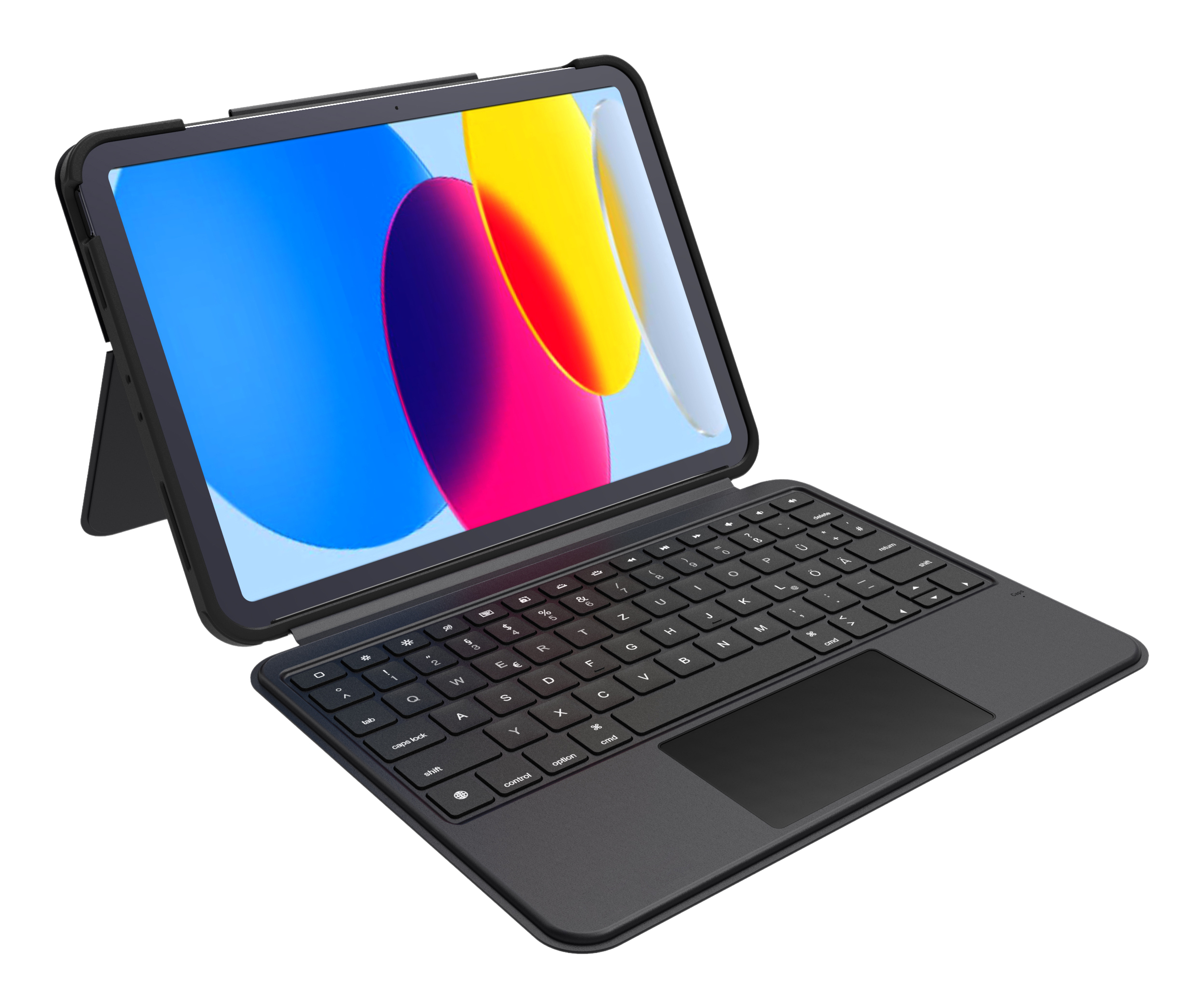 DEQSTER Smart Combo Touch Tastatur iPad 10.9" QWERTZ Schwarz