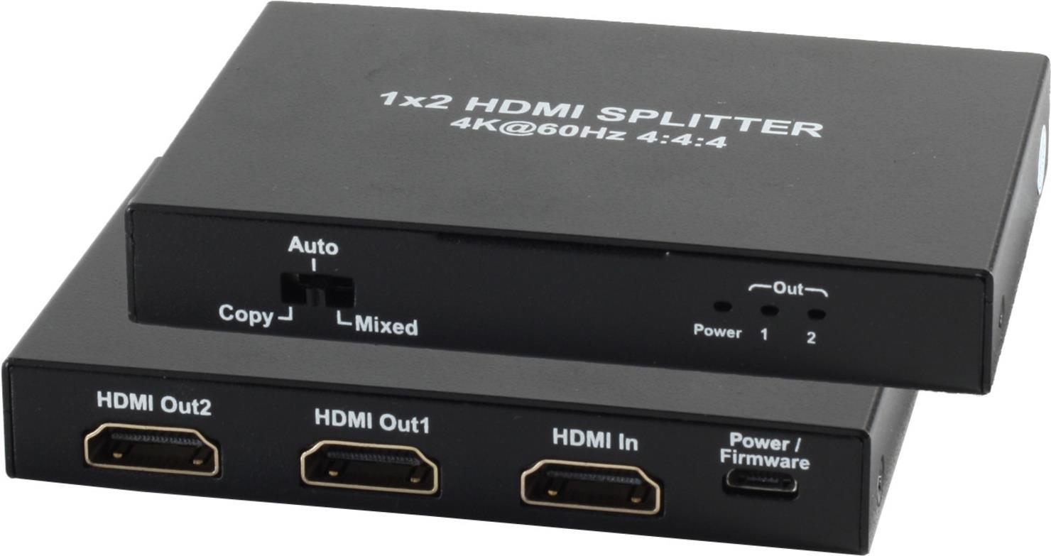 SHIVERPEAKS S/CONN maximum connectivity HDMI Verteiler 1x IN - 2x OUT, 4K2K 60Hz (05-10001)