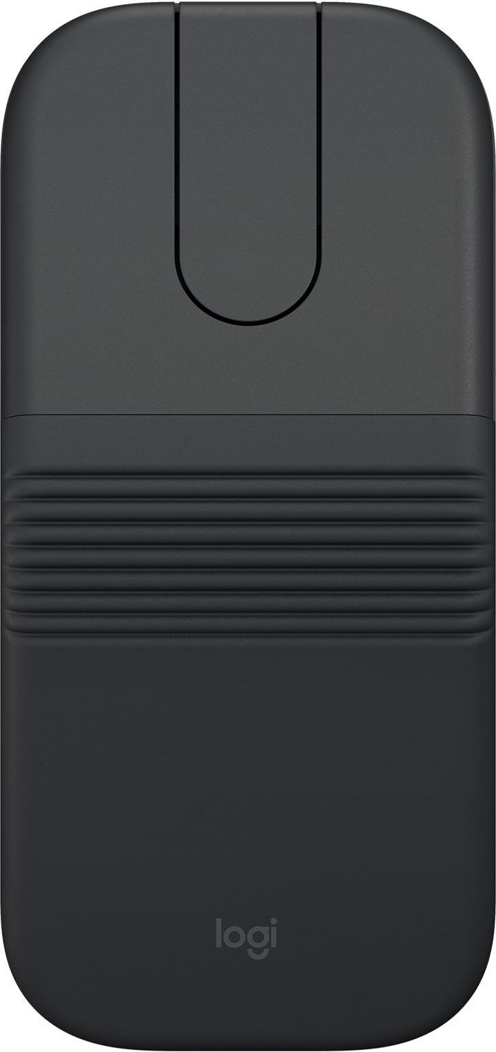 Logitech Mobi Fold Kabellose Bluetooth-Maus faltbar 4 Tasten 4000 DPI USB-C Graphit