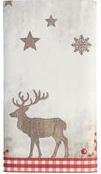 PAPSTAR Weihnachts-Tischdecke "X-mas Deer" aus Airlaid (95% Cellulose, 5% Klebstoff), blickdicht, - 1 Stück (37225)