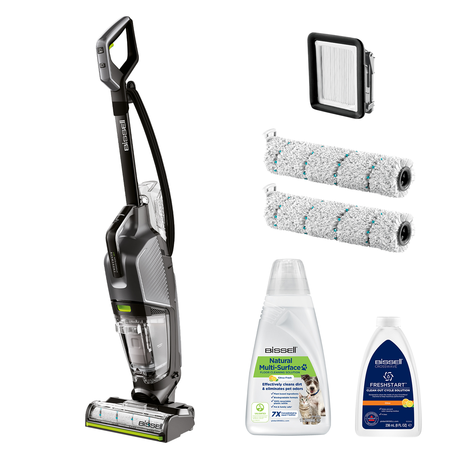 Bissell CrossWave HydroSteam Pet Pro 3528N 1100 W Schwarz