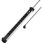 Sygonix SY-6807136 Überspannungsschutz-Steckdosenleiste 10fach Schwarz, Silver Schutzkontakt 1 St. (SY-6807136)