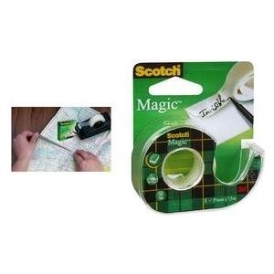 3M Scotch Klebefilm Magic 810, unsichtbar, 19 mm x 30 m Kerndurchmesser: 25 mm, inkl. Handabroller - 1 Stück (BP861)