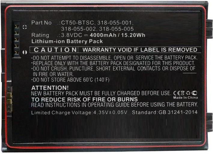 CoreParts Battery 15.20Wh Li-ion 3.8V 3.8V 4000mAh Black for CT40, CT40XP, CT40, CT40XP (MBXPOS-BA0478)