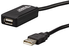 e+p CC 508/10. Kabellänge: 10 m, Anschluss 1: USB A, Anschluss 2: USB A, USB-Version: 2.0, Steckerverbindergeschlecht: Männlich/Weiblich, Produktfarbe: Schwarz (924560)