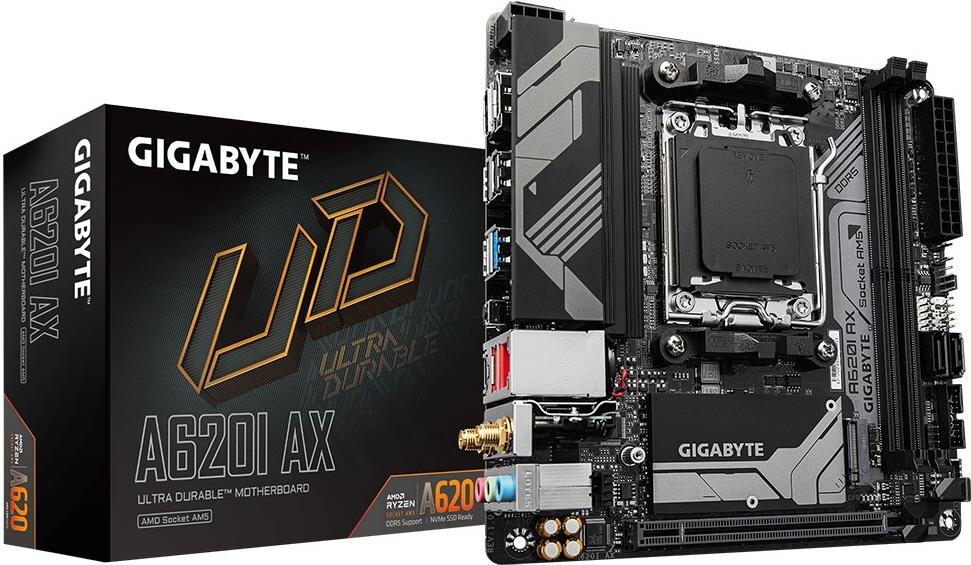 Gigabyte A620I AX Mainboard Mini-ITX Sockel AM5 AMD A620 Braun