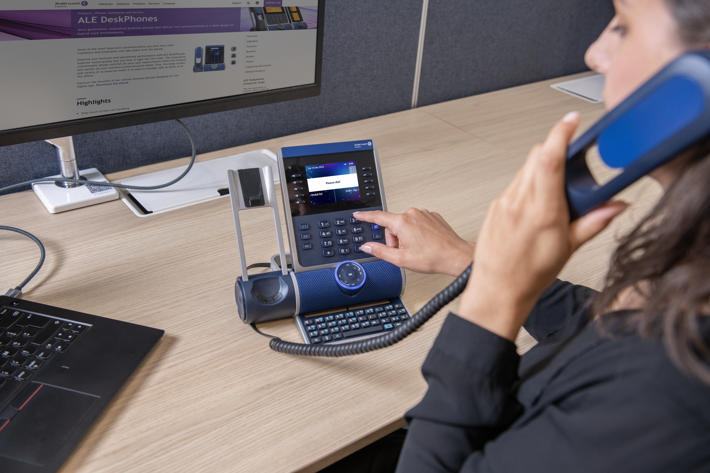 Alcatel-Lucent Enterprise ALE-300 VoIP-Deskphone Neptune Blue