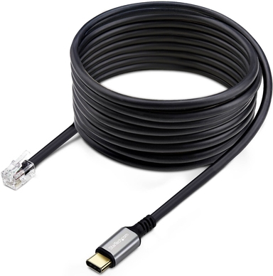 StarTech.com USB-C to RJ9 Adapter for Office Phone Handset or Wired/Wireless Headset, Use Existing Landline Hardware, 6ft/1.8m, For Laptop/Desktop Computer/Mobile (UR9-HEADSET-ADAPTER)