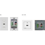 KRAMER ELECTRONICS WP-789T/EU-80/86(W) - 4K60 4:2:0 HDMI 1-Gang PoE Wall-Plate Transmitter with RS-232 & IR over Long-Reach HDBaseT (50-805180190)