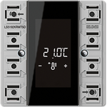 JUNG LS 5192 KRM TS D. Übertragungstechnik: Verkabelt. Produktfarbe: Schwarz, Grau, Display-Typ: LCD, Steuerung: Knöpfe. Eingangsspannung: 21 (LS5192KRMTSD)