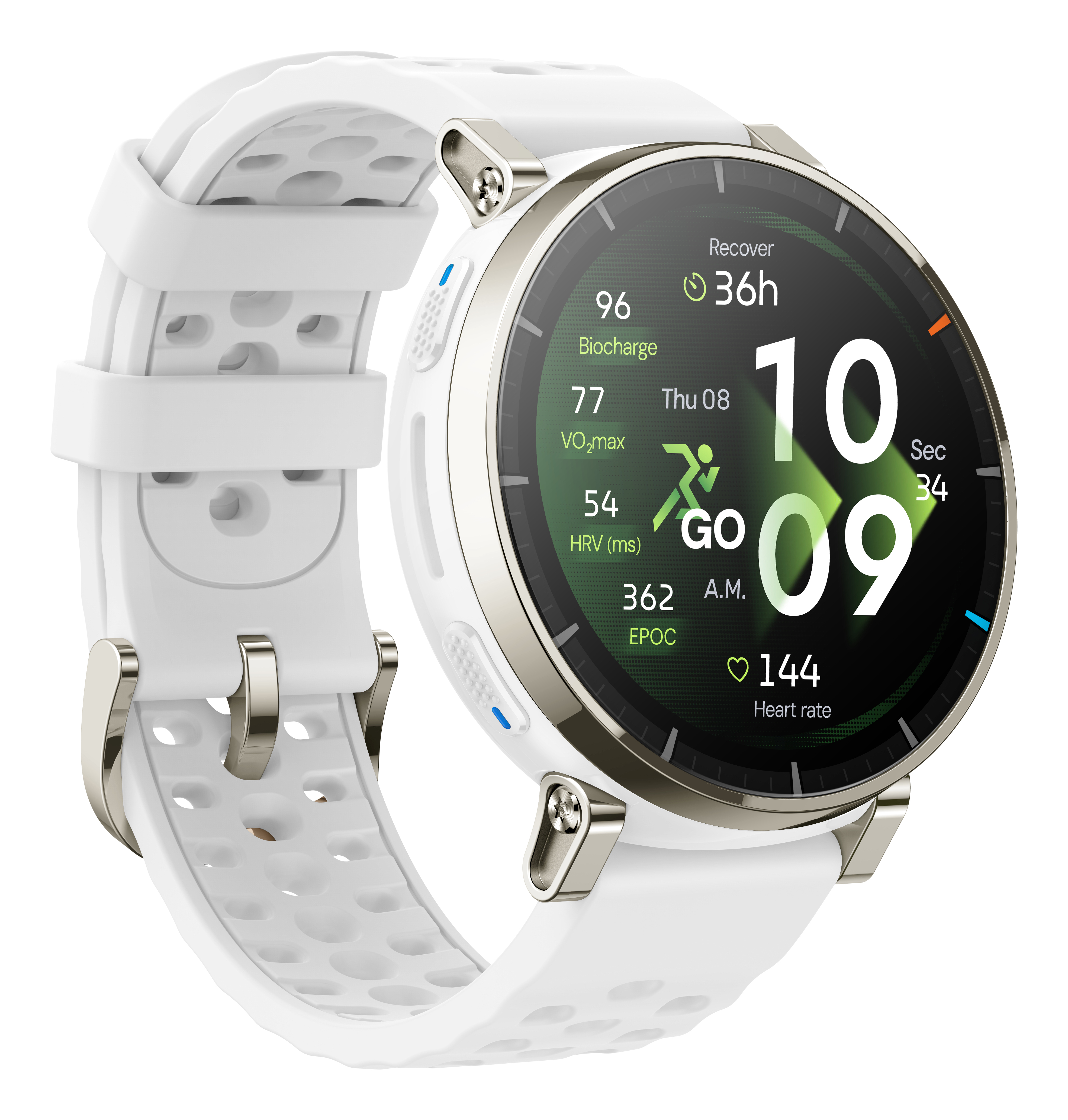 Amazfit Active 3 Premium 1,32" AMOLED Smartwatch Weiß