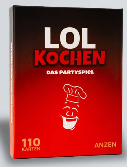 Anzen LOL KOCHEN – Das Partyspiel, 110 Spielkarten, Rot