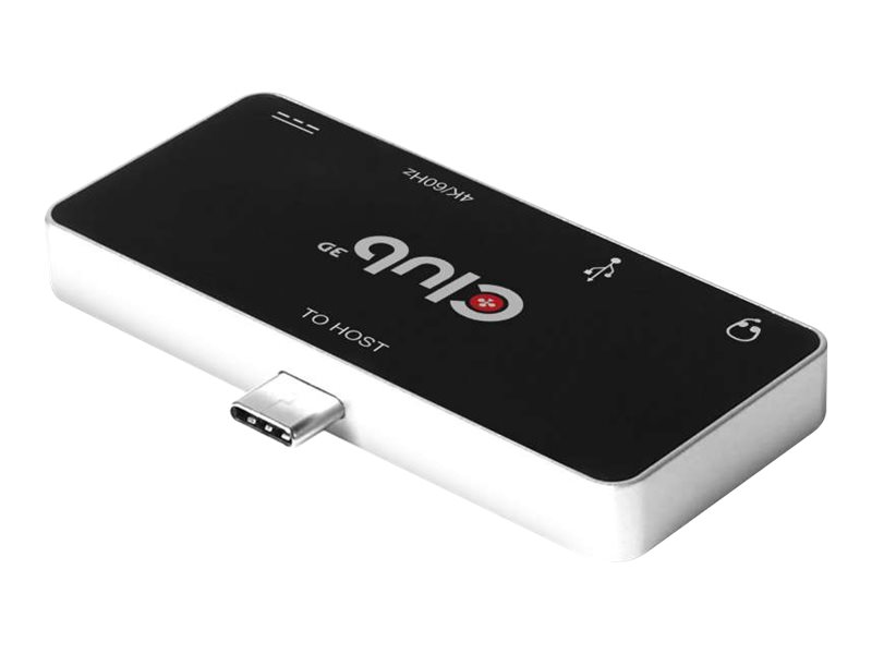 Club 3D USB Type C 4-in-1 Hub HDMI Schwarz, Chrom