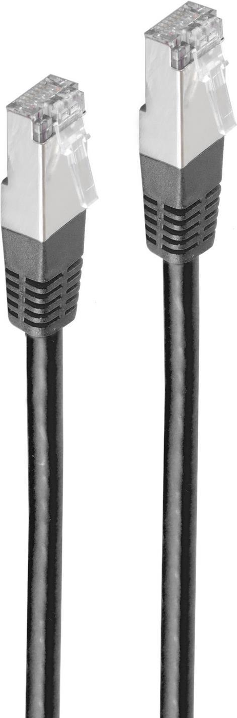 shiverpeaks BASIC-S Patchkabel, Kat. 5e, F/UTP, 7,50 m schwarz RJ45 Stecker (BS75117-S)