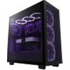 NZXT H series H7 Flow - Mid tower - E-ATX - Seitenteil mit Fenster (gehärtetes Glas) - keine Spannungsversorgung (ATX) - mattschwarz - USB/Audio (CM-H72FB-01)