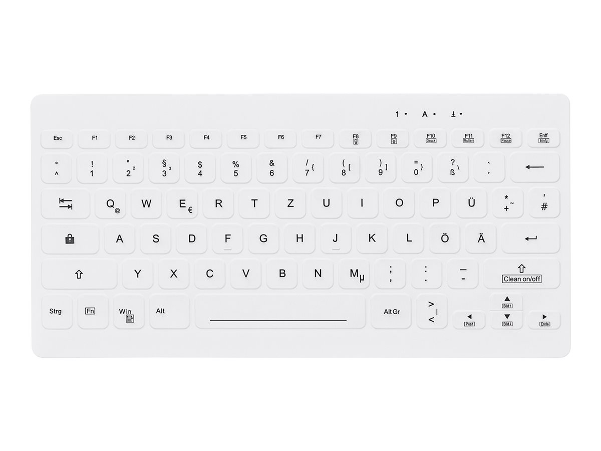 Active Key QuickClean AK-C4112 Kabellose Hygiene-Tastatur Mini QWERTZ Deutsch Weiß