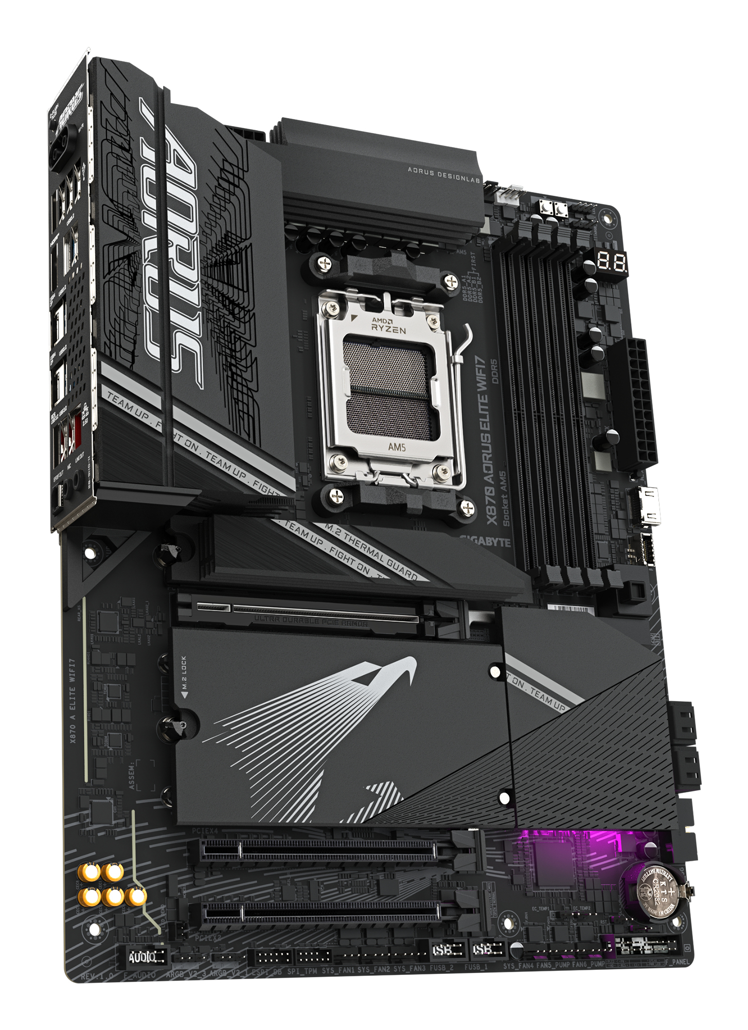 Gigabyte AORUS X870 ELITE WIFI7 ATX Mainboard Sockel AM5 Schwarz