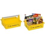 allit Tragekasten McPlus Carry "XXL Snackbox", gelb ergonomischer Bügelgriff aus Aluminium, 2 große Fächer, - 1 Stück (8500901010)