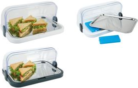 APS Buffet-Vitrine, schwarz Schale aus ABS-Kunststoff, transparente Rolltophaube, - 1 Stück (9104)