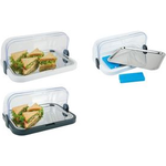 APS Buffet-Vitrine, schwarz Schale aus ABS-Kunststoff, transparente Rolltophaube, - 1 Stück (9104)