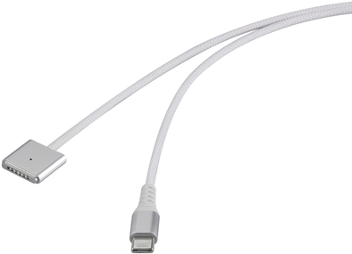 Renkforce USB-Ladekabel Magsafe 3 USB-C 3 2.00 m Weiß magnetischer Stecker (RF-6437916)