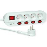 ROLINE Steckdosenleiste 4x UTE einzeln schaltbar 1.5m (19.07.2346)