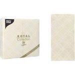 PAPSTAR Bistro-Servietten "ROYAL Collection Circle Flowers" aus Tissue, 1/8 Falz, 4-lagig, Maße: 400 x 400 mm - 1 Stück (37376)