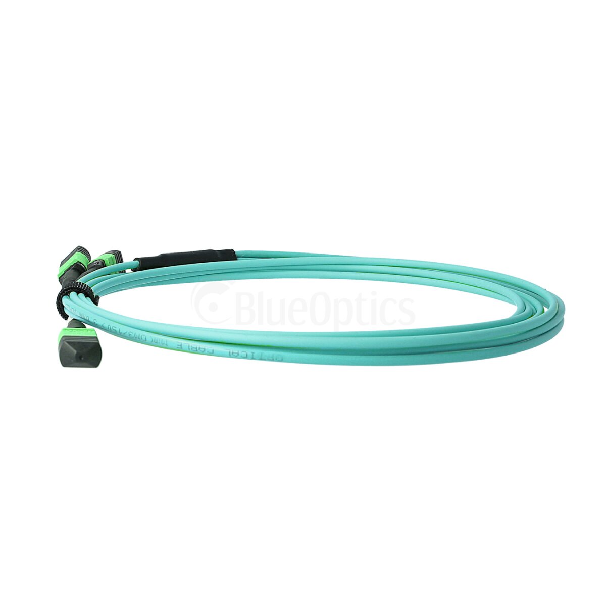 BlueOptics LWL Trunkkabel MFP7E00-C003-BO MPO/UPC auf 2x MPO/UPC OM3 3 m Aqua