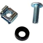 BlueLAN M6 Käfigmuttern und Schrauben 50er Set für Netzwerkschränke (BLCNS003)