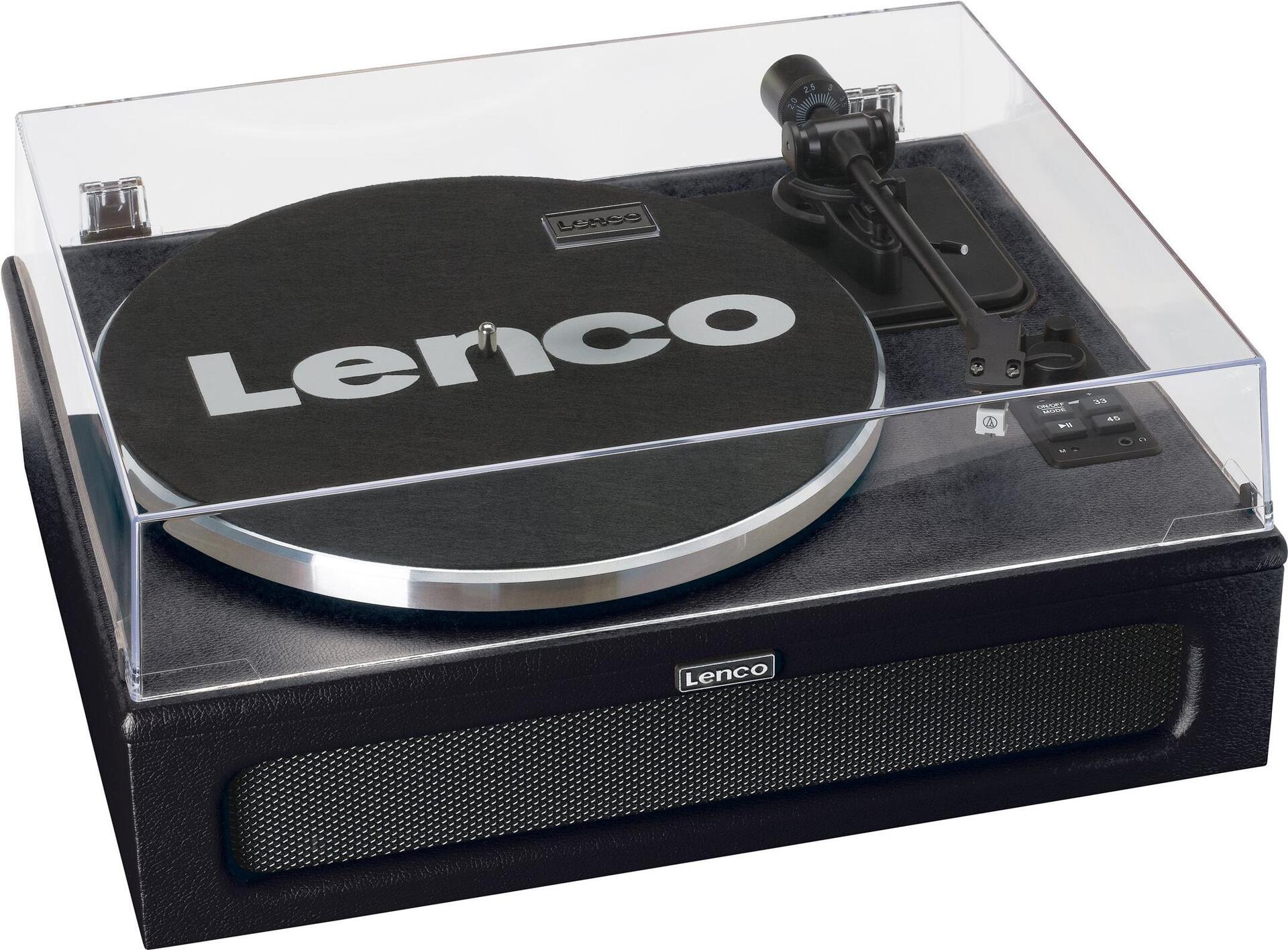 Lenco LS-430 Plattenspieler mit Riemenantrieb und Bluetooth Schwarz