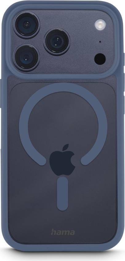 Hama Handyhülle Frame Protect f. iPhone 17 Pro, magnetisch, durchsichtig, Blau (00232426)