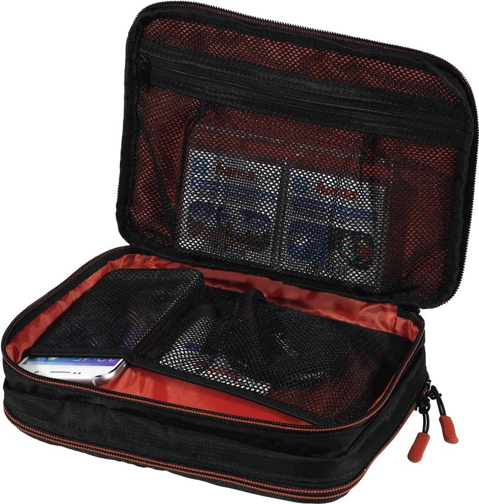 HAMA Fancy. Typ: Camera filter pouch, Produktfarbe: Schwarz, Rot, Material: Polytex