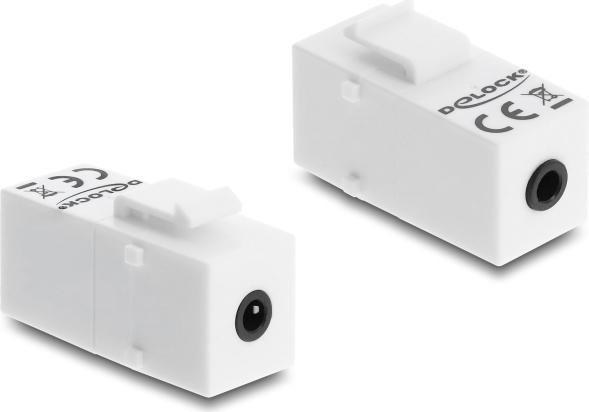 Delock Keystone Modul Klinkenbuchse 3,5 mm 4 Pin zu Klinkenbuchse 3,5 mm 4 Pin weiß (87234)