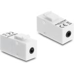 Delock Keystone Modul Klinkenbuchse 3,5 mm 4 Pin zu Klinkenbuchse 3,5 mm 4 Pin weiß (87234)
