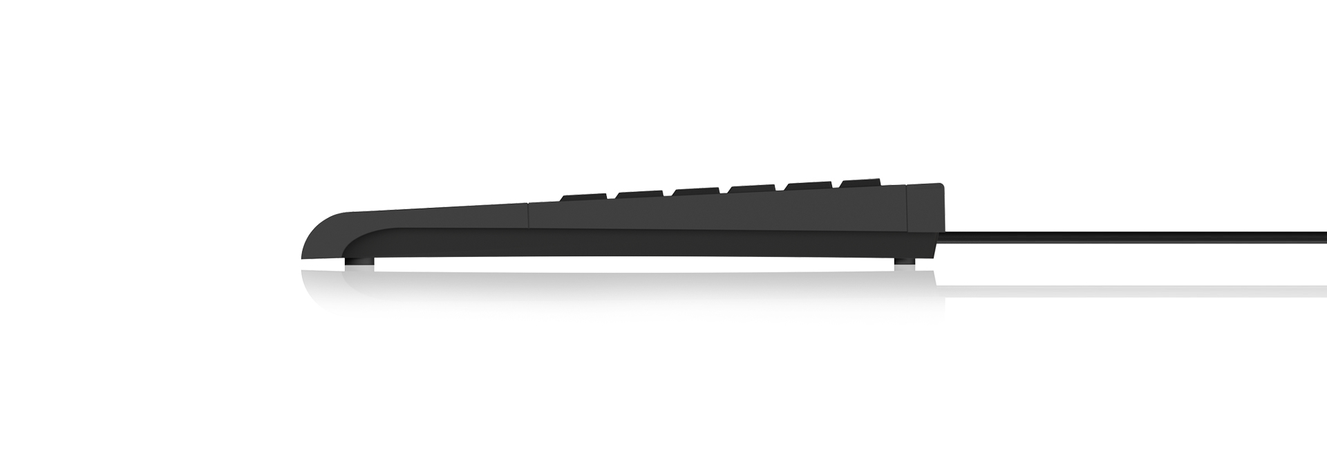 KeySonic ACK-3410 Kabelgebundene Mini-Tastatur mit Touchpad USB QWERTZ Schwarz
