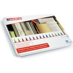 Edding 55. Schreibfarben: Schwarz, Blau, Braun, Grün, Grau, Orange, Pink, Rot, Violett, Gelb, Produktfarbe: Mehrfarbig, Form: Rund. Menge pro Packung: 16 Stück(e) (4-55-16)