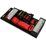 IWH Spann- und Verzurrgurt mit Ratsche/Haken, 35 mm x 5,0 m Zurrkraft: 2.000 kg, Zugkraft: 1.000 kg, Farbe: rot, - 1 Stück (079425)