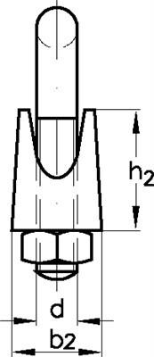 Wiedenmann Drahtseilklemme 14,0mm Form B ähnl. DIN741 verzinkt VE100St (1774114)