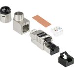RJ45 Stecker Cat. 6A, werkzeuglos / feldkonfektionierbar, STP geschirmt, Metall, 5 Richtungen, Good (GC-N0165)